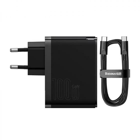 Φορτιστής Πρίζας Baseus με Θύρα USB-A/ USB-C 100W Power Delivery / Quick Charge 4 - Μαύρο CCGP090201 image 4