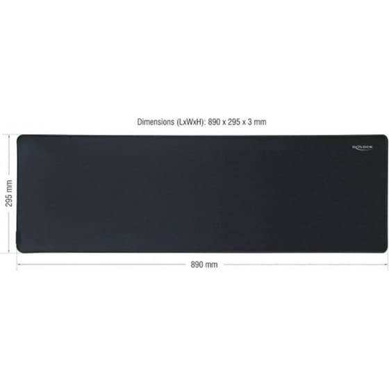 DeLock 12557 Mouse Pad XXL 915mm Μαύρο image 1