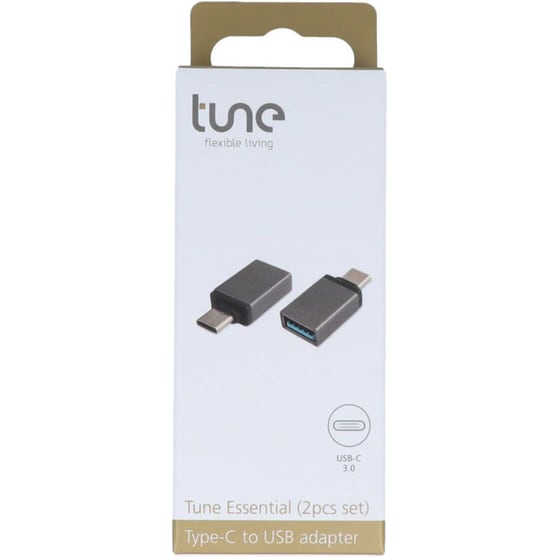 Αντάπτορας Tune Essential USB-C σε USB-A - Σετ 2 τμχ - Γκρι image 2