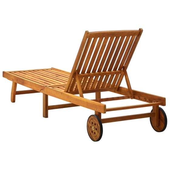 Ξαπλώστρα VidaXL από Μασίφ Ξύλο Ακακίας 200x59/63x30-85 cm - Πολύχρωμη image 3