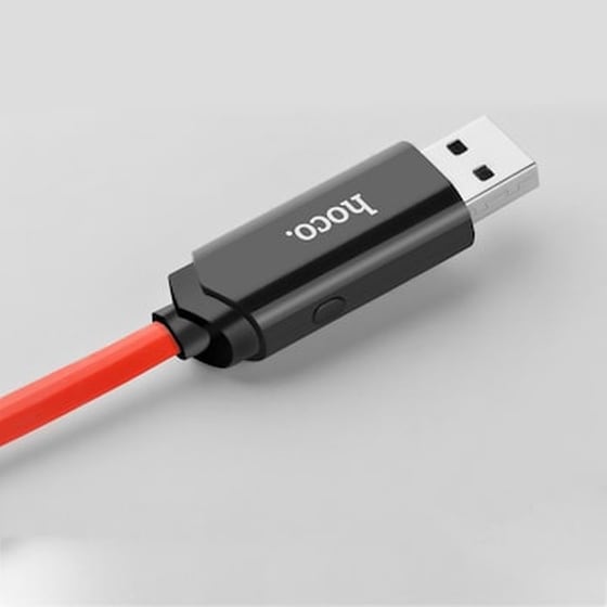 Καλώδιο δεδομένων Hoco U29 LED Display Micro USB 2A 1m - Red image 2