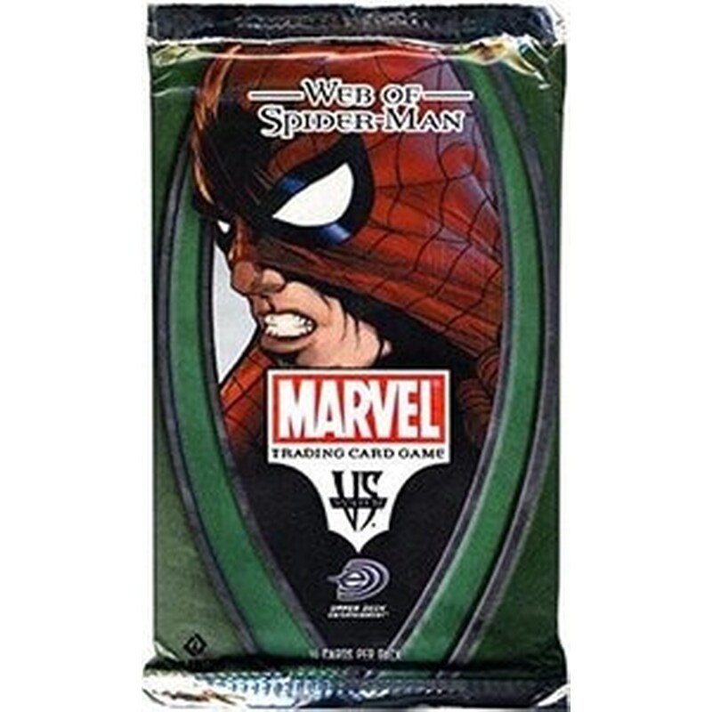 Marvel Vs System Trading Card Game Web Of Spiderman Booster Pack 14 Cards By Marvel