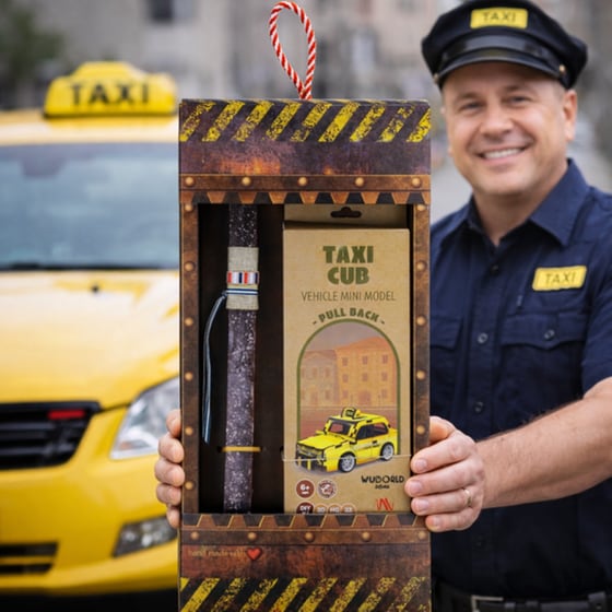 Λαμπάδα&nbsp;Synchronia&nbsp;Μοντέλο&nbsp;Ξύλινο&nbsp;Pull&nbsp;Back&nbsp;Taxi image 4