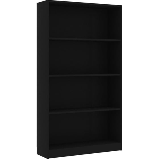 Βιβλιοθήκη VidaXL από Μοριοσανίδα 80x24x142 cm - Μαύρο image 0