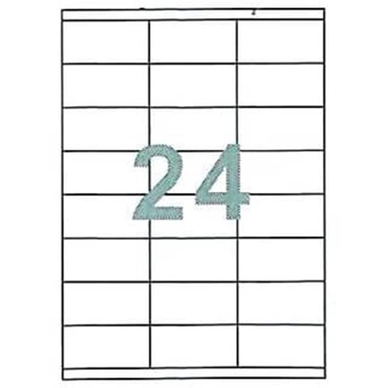 Fleks Ετικέτ. Αυτοκόλ. Λευκές 70x37mm 24/φ 100φ Α4