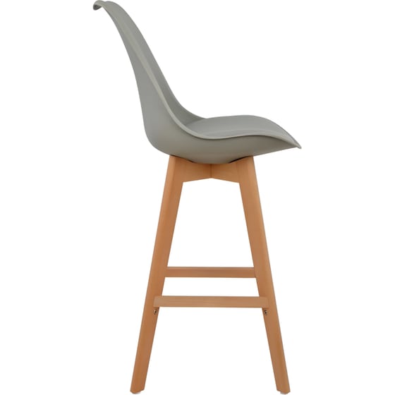 Σκαμπό Μπαρ Polihome Fiona Ξύλινη 47.5x57x104.5cm 4Τμχ- Γκρι image 7