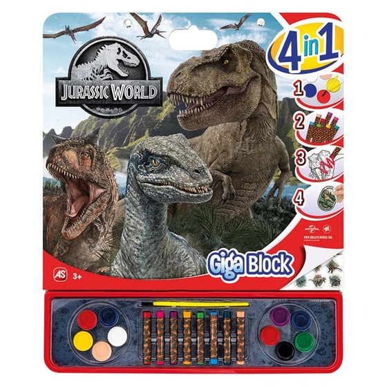 AS Company Giga Block Σετ Ζωγραφικής Jurassic World 4 Σε 1 image 0