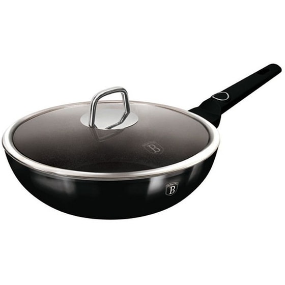 Αντικολλητικό Τηγάνι WOK BERLINGER HAUS BH-8218 28 cm Μαύρο image 0