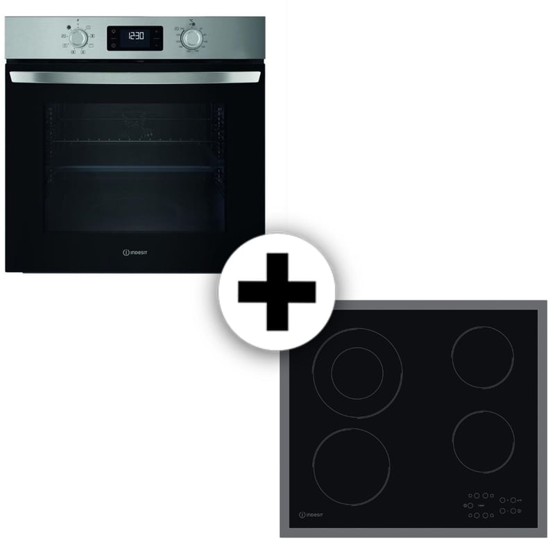 INDESIT INDESIT IO 258HS X RI 261 X 70 Lt Inox Εντοιχιζόμενος Σετ Φούρνος και Εστία