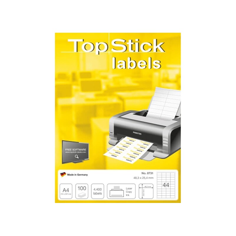 Topstick 8731 – Αυτοκόλλητες Ετικέτες (48.3×25.4mm)