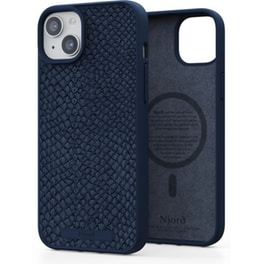Θήκη Apple iPhone 15 Plus - Njord Salmon Leather MagSafe Case - Blue
