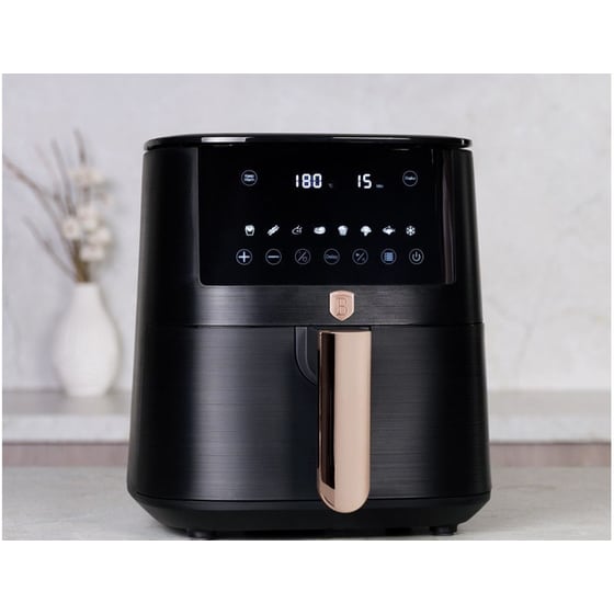 BERLINGER HAUS BH-9537 με Αποσπώμενο Κάδο 1400 W 5 L Μαύρο/Ροζ Χρυσό Φριτέζα Αέρος image 1