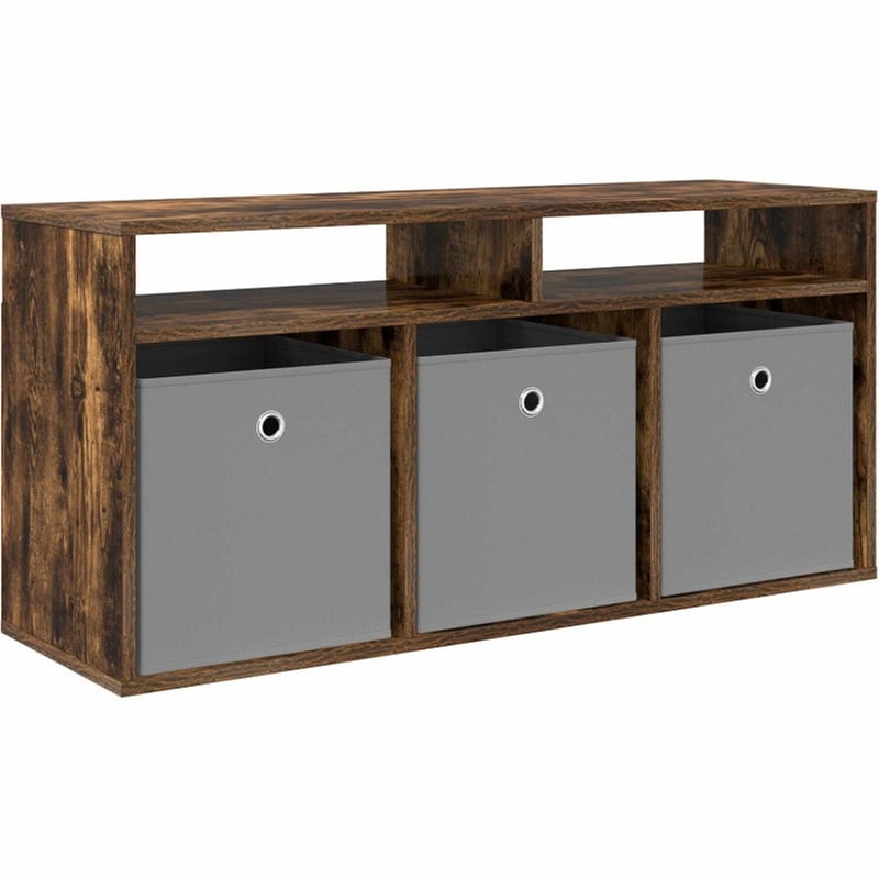 Έπιπλο Τηλεόρασης VidaXL με Συρτάρι 102 x 32 x 48,5 cm - Καπνιστή Δρυς