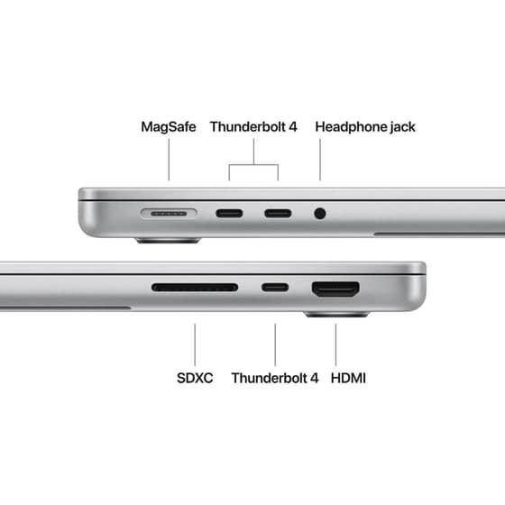 Apple MacBook Pro 14" M6 Chip QHD+ (Apple M6 12 Cores/16 GB/1TB SSD/12 Cores GPU/macOS) Silver image 6