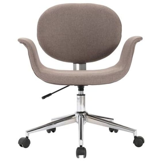 Καρέκλες Τραπεζαρίας Vidaxl Υφασμάτινες Περιστρεφόμενες 6 Τμχ - Taupe image 2