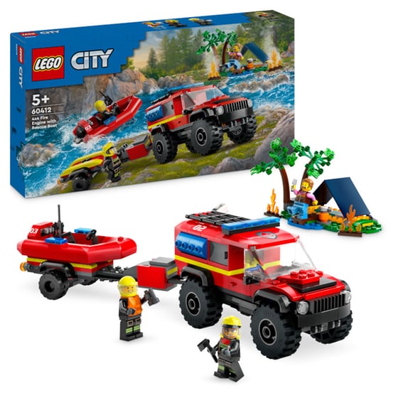 LEGO® City 4x4 Fire Truck with Rescue Boat (60412) image 2