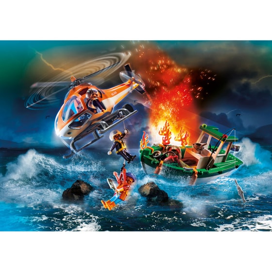 PLAYMOBIL® Rescue Action Επιχείρηση Πυροσβεστικής Διάσωση στην Θάλασσα (70491) image 1