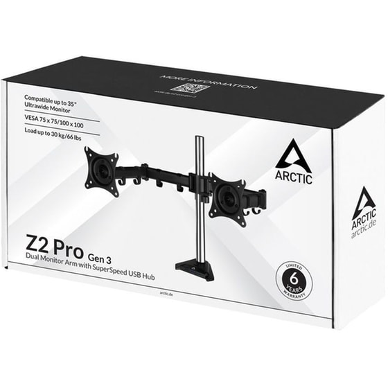 Βάση στήριξης οθόνης με βραχίονα Arctic Z2 Pro (Gen 3) έως 35" - Μαύρο image 7