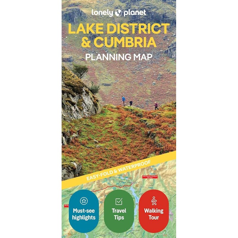 Lonely Planet Lake District Cumbria Planning Map