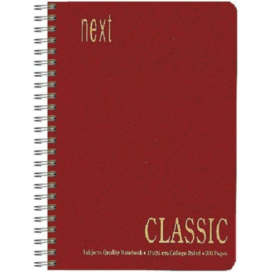 Τετράδιο Σπιράλ NEXT Β5 7 Θεμάτων Μπορντώ (1 Τεμάχιο) image 0