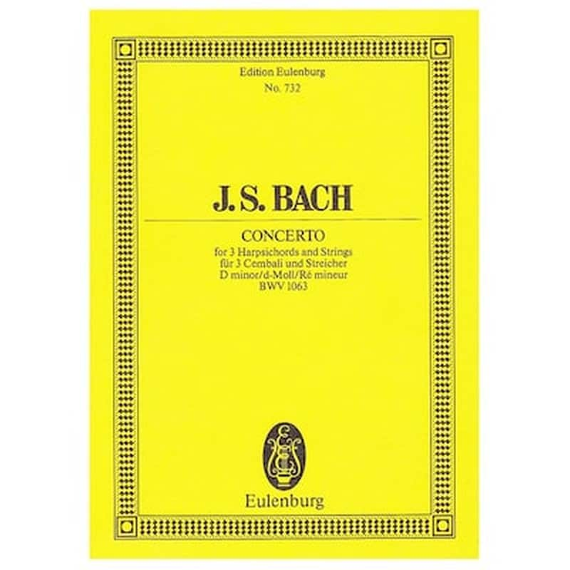 EDITIONS EULENBURG Βιβλίο Για Σύνολα Editions Eulenburg Bach J.s. - Concerto In D Minor Bwv1063 [pocket Score]