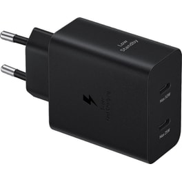 Φορτιστής Πρίζας Samsung Duo Travel Adapter 2x USB-C 50W EU - Μαύρο