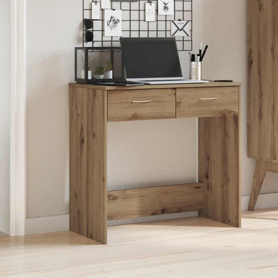 Γραφείο VidaXL από Επεξεργασμένο Ξύλο 80x40x75 cm - Artisan Δρυς image 1