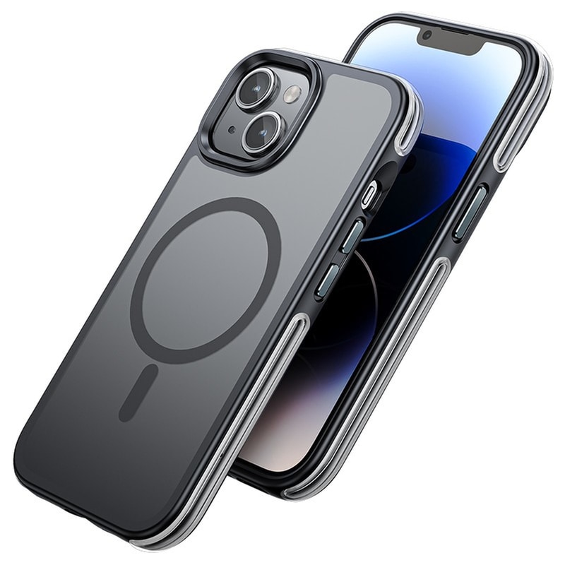 HOCO Θήκη Apple iPhone 15 - Hoco Flexible Airbag 6m Anti-Fall Series με MagSafe - Μαύρη