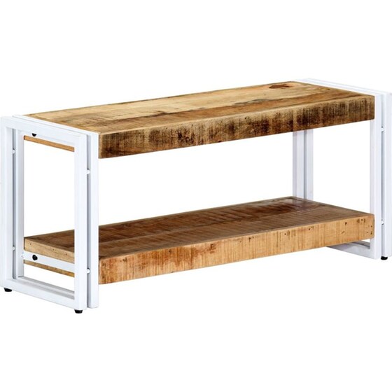 Έπιπλο Τηλεόρασης VidaXL από Ξύλο 90x30x40cm - Καφέ/Λευκό image 7