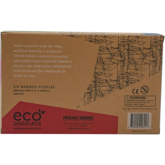 Eco&nbsp;Logicals Γρίφοι&nbsp;Ξύλινοι&nbsp;6 Bamboo Brainteasers image 3