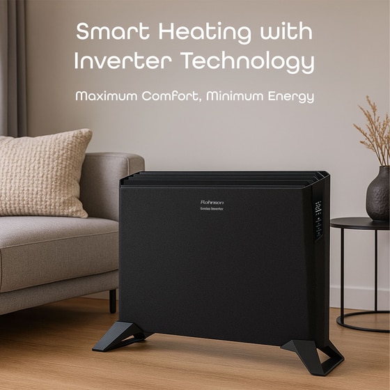 ROHNSON R-086 Θερμοπομπός Δαπέδου/Τοίχου με WiFi 2000W Μαύρο image 3