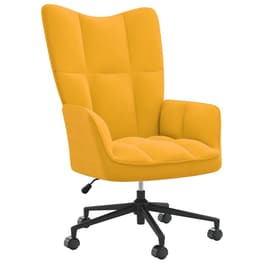 Πολυθρόνα Relax VidaXL από Βελούδο - Κίτρινο Μουσταρδί