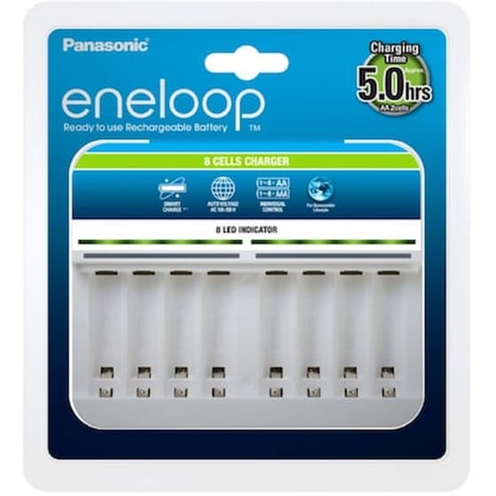 Φορτιστής Μπαταριών Panasonic Eneloop 8 Cells Without Accus image 0