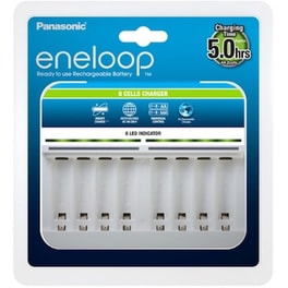 Φορτιστής Μπαταριών Panasonic Eneloop 8 Cells Without Accus