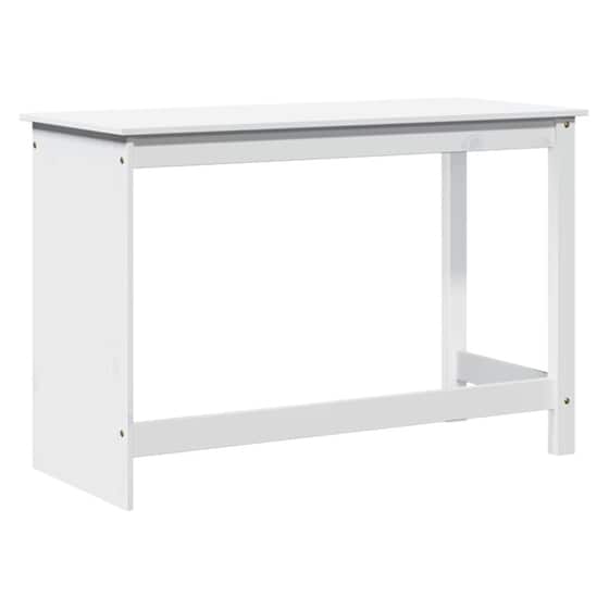 Γραφείο VidaXL από Μασίφ Ξύλο Πεύκου 112x50x75 cm - Λευκό image 5