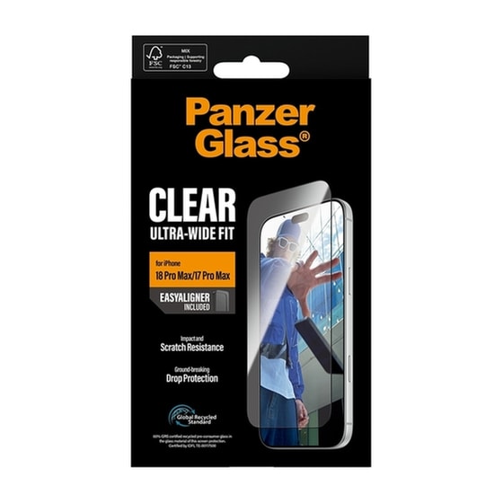 Προστατευτικό οθόνης Apple iPhone 18 Pro Max - PanzerGlass Ultra-Wide Fit w. EasyAligner image 1