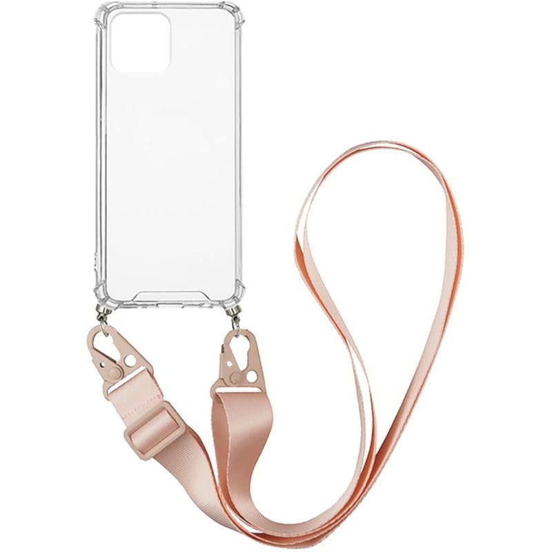 Θήκη Apple iPhone 12/ iPhone 12 Pro - Sonique Με Strap Sonique Armor Clear Ροζ - Clear