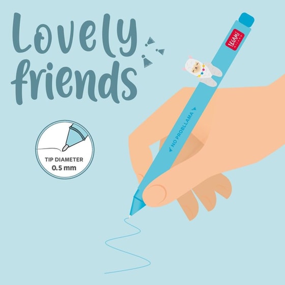 Στυλό Gel Legami Lovely Friends Llama Γαλάζιο 0.5mm image 2