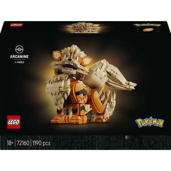 LEGO® Pokémon™ Arcanine Pokémon Figure Building Set (72160) image 0