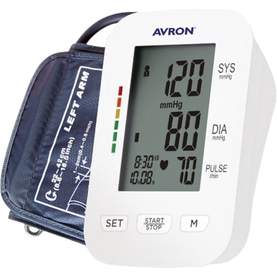 Ψηφιακό Πιεσόμετρο Μπράτσου AVRON CardiCheck Plus με Aνίχνευση Aρρυθμίας Λευκό image 1