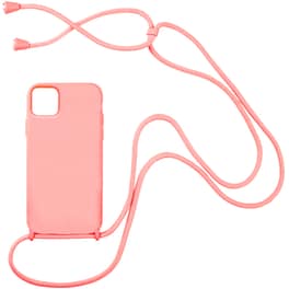 Θήκη Apple iPhone 11 - My Colors CarryHang Θήκη Σιλικόνης με Κορδόνι - Ροζ Ανοιχτό