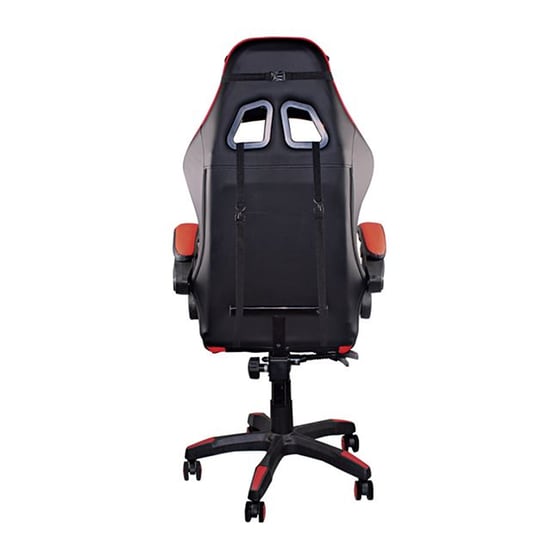 Καρέκλα Gaming Συνθετικό Δέρμα Woodwell BF7850 - Κόκκινη/Μαύρη image 3