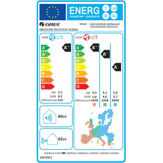 GREE Mistral GRC/GRCO-181QI/KMS-N6 Κλιματιστικό Inverter 18.000 BTU A+++/A+++ με Ιονιστή και Wi-Fi image 7
