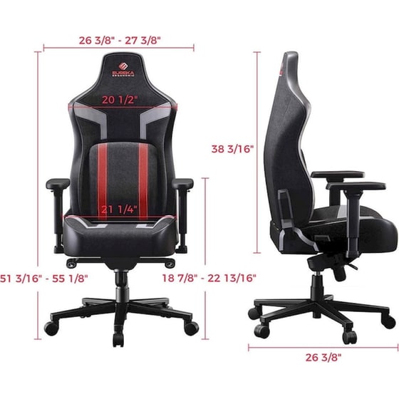 Σετ Eureka Ergonomic Γραφείο Gaming ERK-IOD-60B-V4 & Καρέκλα Python II ERK-GC08-R image 11