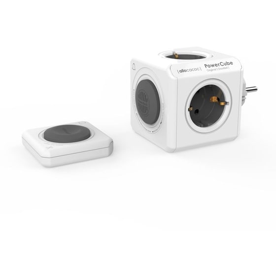 Τηλεχειριζόμενο Πολύπριζο PowerCube Allocacoc 4 Θέσεων - Γκρι image 0