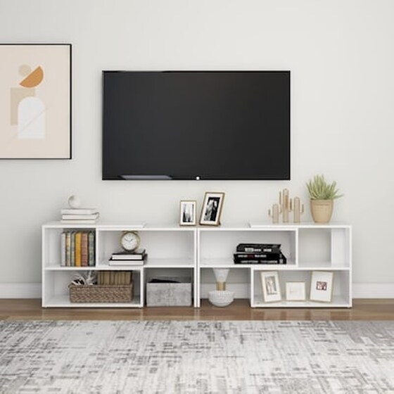 Έπιπλο Τηλεόρασης VidaXL Μοριοσανίδα 149x30x52cm - Λευκό image 3