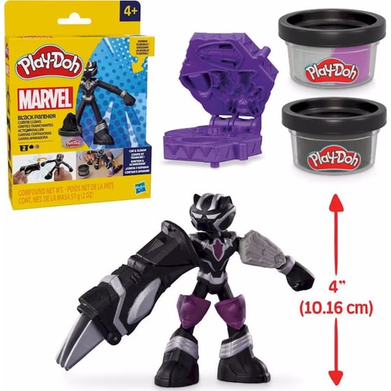 Hasbro Play-Doh Marvel Spiderman/ Black Panther/ Captain America 3 Σχέδια 2 Τμχ - Τυχαία Επιλογή Σχεδίου (G0333) image 1