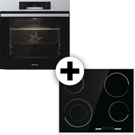 HISENSE BI62216AX & E6432X 77 Lt Inox Eντοιχιζόμενο Σετ Φούρνος και Εστία