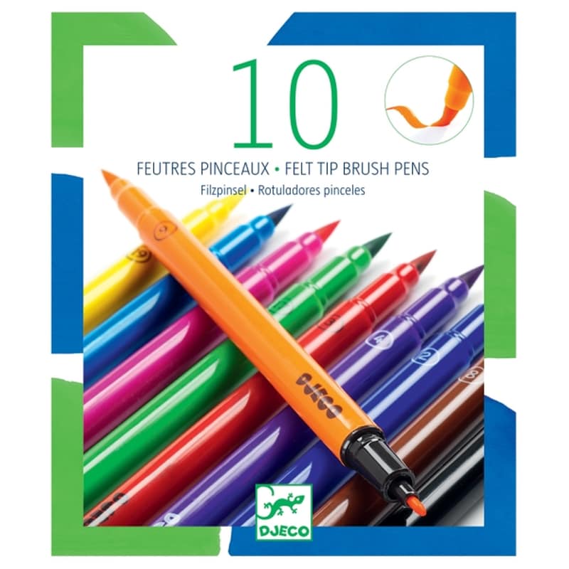 DJECO Djeco 10 Μαρκαδόροι Με Δύο Μύτες Σε Κλασικές Αποχρώσεις