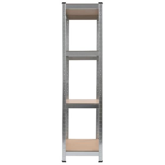 Vidaxl Ραφιέρα Ασημί 80 X 40 X 160 Εκ. Από Ατσάλι Και Mdf image 4